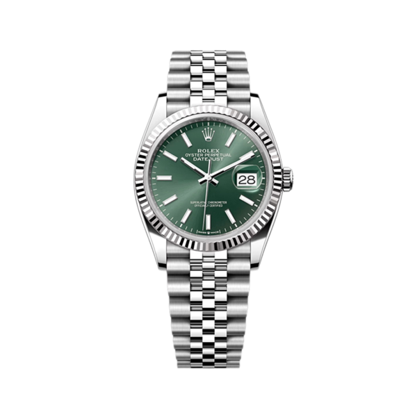 Rolex Datejust 36mm 126234 Mint Green Steel Jubilee - Like New 2024