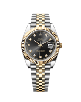 Rolex Datejust 41 Black 126333 With Diamond Jubilee Steel/Gold - Brand New 2024