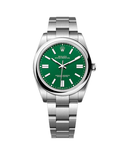 Rolex Oyster Perpetual 41mm Green Index Dial 124300 - BRAND NEW 2024