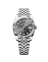 Rolex Datejust 41mm 126334 Rhodium Grey Diamond Steel Jubilee - Like New 2024