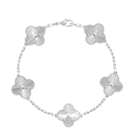 Vintage Alhambra bilezik, 5 motif 18K beyaz altın Vintage Alhambra bilezik, 5 motif VCARP9XE00 - Like New 2025