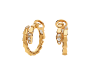 Bvlgari Yellow gold Serpenti Viper Earrings with 0.18 ct Diamonds - Like New 2025